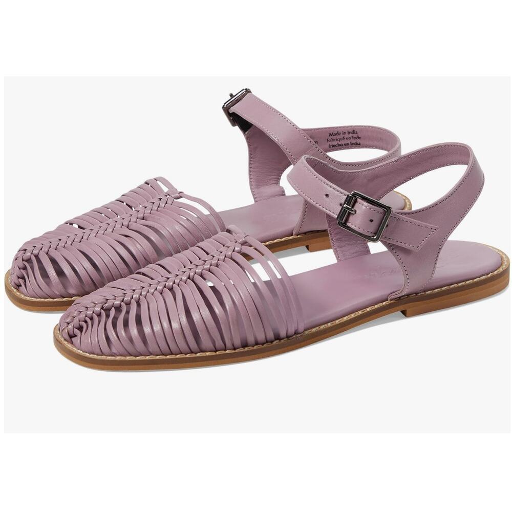 Free People Women's Frankie Fisher Leather Flats Purple Size 11 NEW